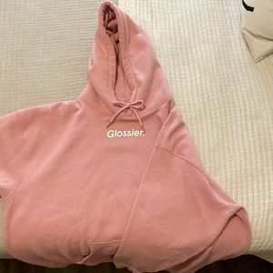 GLOSSIER classic pink hoodie!